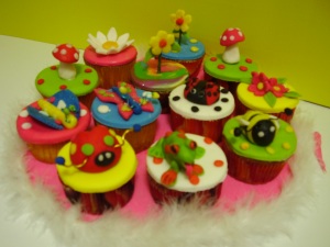 Cupcakes Jardin colorido
